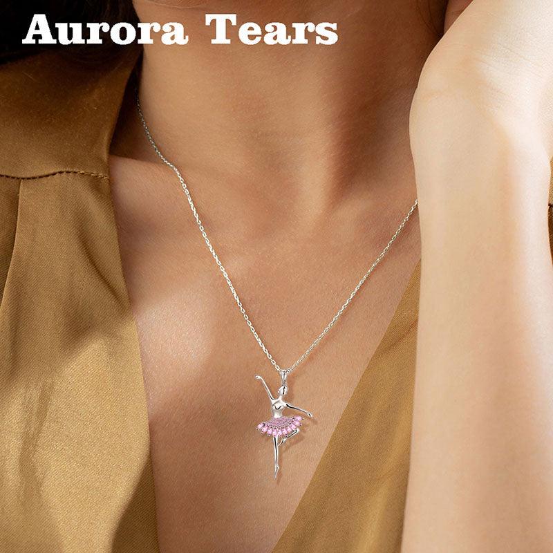 Women Ballerina Necklace Ballet Dancer Pendant Jewelry Girls Birthday Gift 925 Sterling Silver