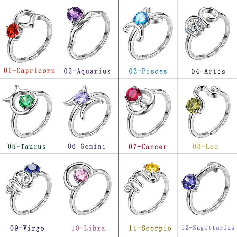 Virgo Ring September Sapphire Birthstone Zodiac - Rings - Aurora Tears