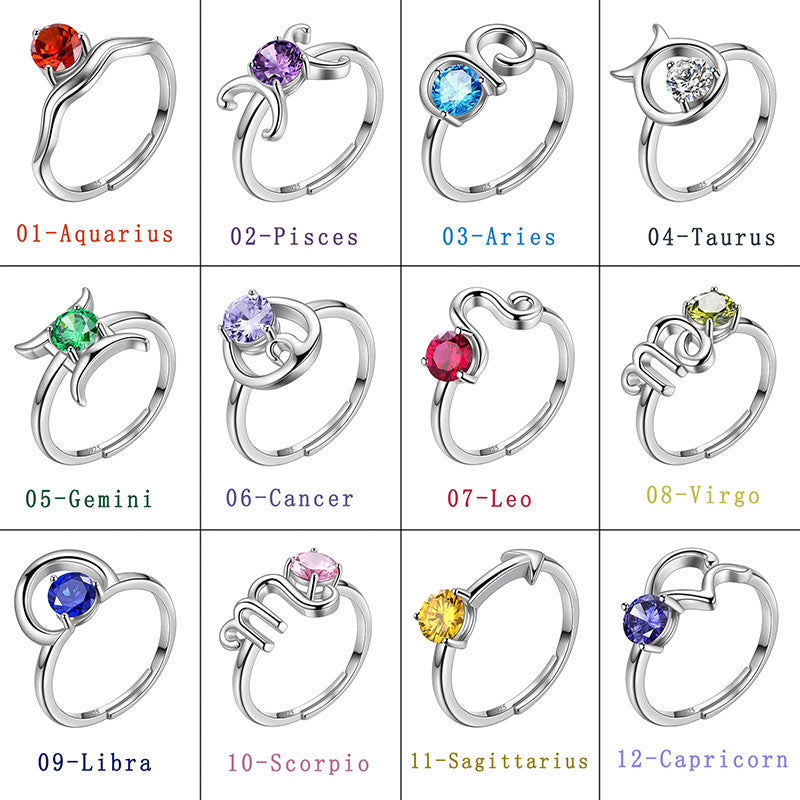 Pisces Ring February Amethyst Birthstone Zodiac - Rings - Aurora Tears