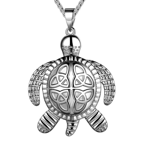 Turtle Necklaces Celtic Knot Pendant Animals Jewelry Mens Women Gifts