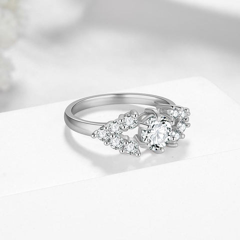 Vintage-Moissanit-Verlobungsringe für Damen, Hochzeitsschmuck, klassischer Versprechensring, 1,2 CT, 925er Sterlingsilber