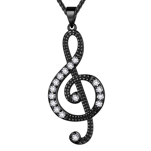 Women Musical Note Necklace Treble Clef Music Jewelry Gifts for Girls Music Lover