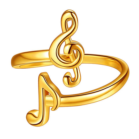 Women Musical Note Rings Treble Clef Music Jewelry Gifts for Girls Music Lover