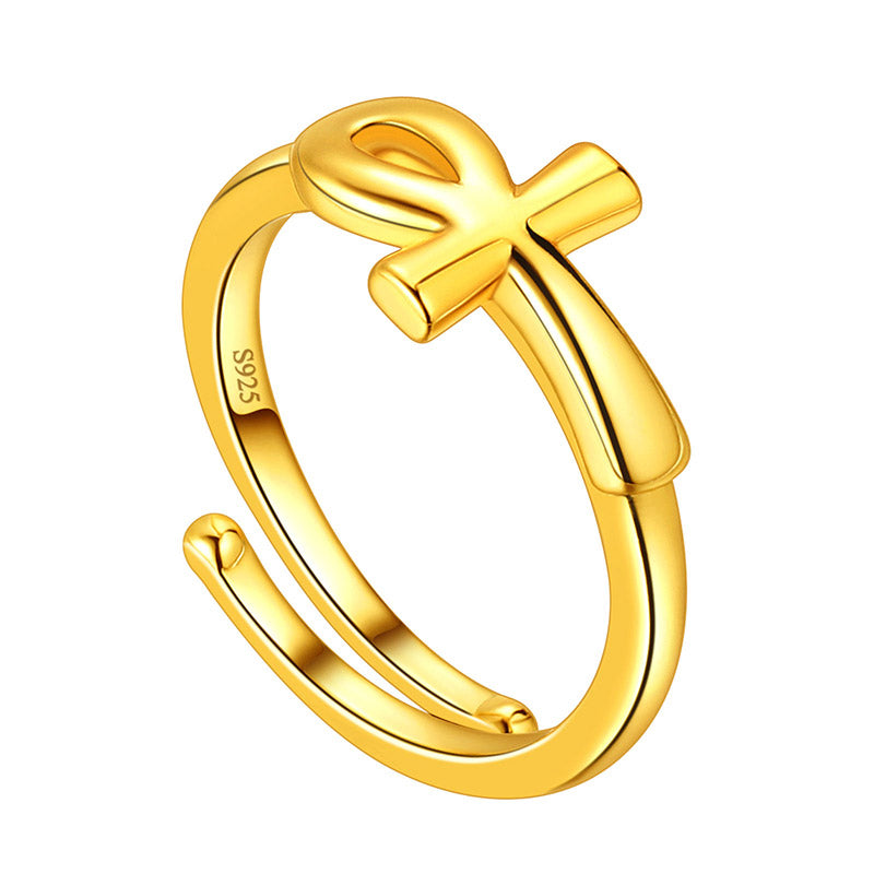 THE ETERNAL ANKH RING | GOLD VERMEIL – noraelbatranjewellery