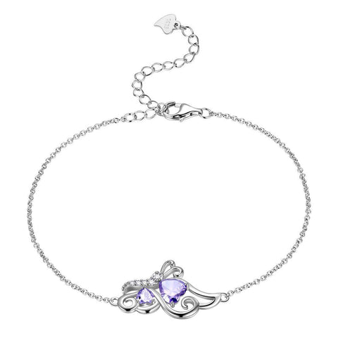 Round June Birthstone Alexandrite Light Purple Bracelet – Aurora Tears