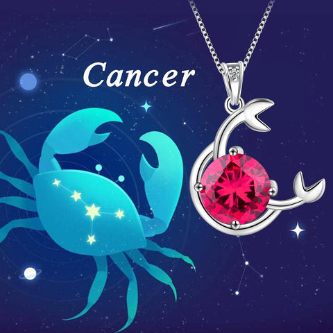 cancer zodiac necklace constellation july birthstone pendant crystal 925 sterling silver dp0134 5 large