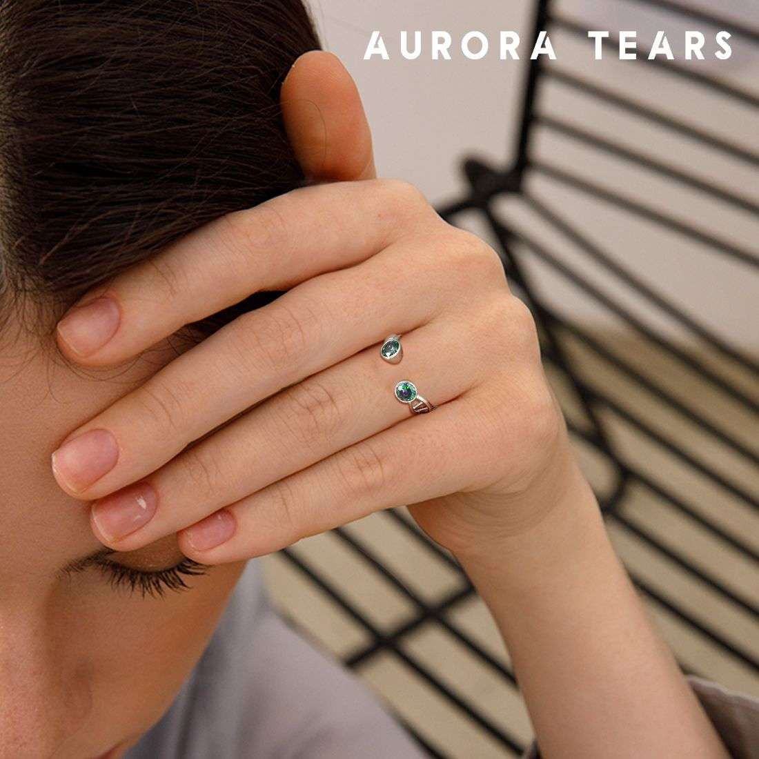 Infinity Spiral DNA Double Helix Drop Earrings Aurora Tears